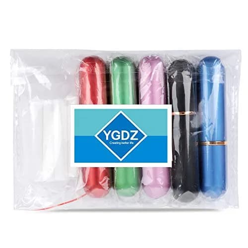 YGDZ Essential Oil Inhaler 5pcs Aluminum with 10 Cotton Wicks | Refillable Personal Nasal Aromatherapy Tubes thumbnail 6