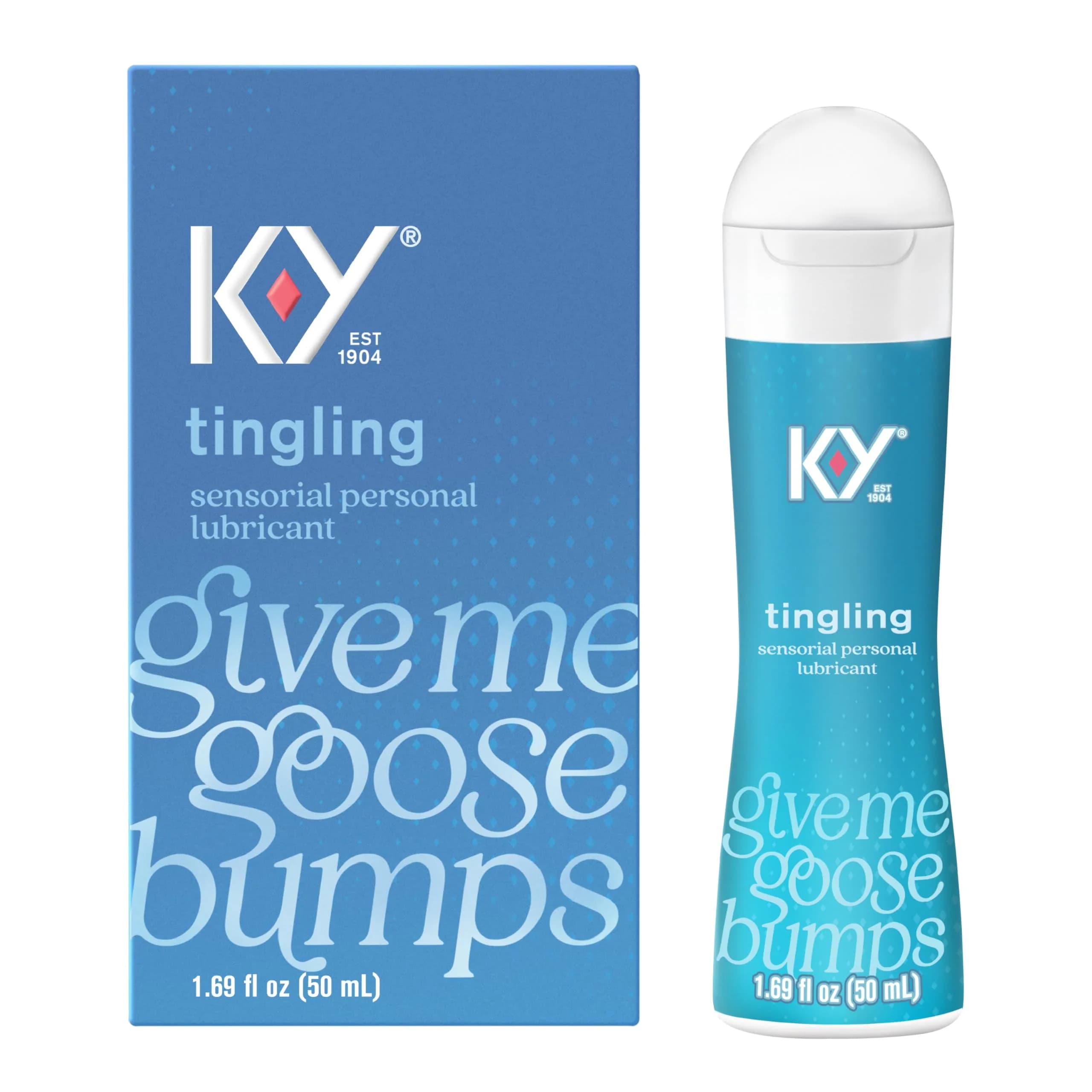 K-Y Tingling Water Based Lube 50ml (1.69 Fl Oz) | Sensorial Personal Lubricant for Men, Women & Couples - main product image