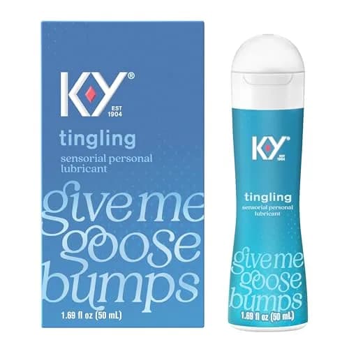 K-Y Tingling Water Based Lube 50ml (1.69 Fl Oz) | Sensorial Personal Lubricant for Men, Women & Couples thumbnail 1