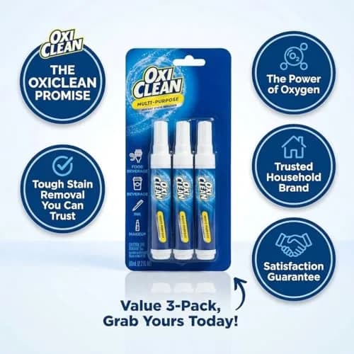 OxiClean On The Go Stain Remover Pen for Clothes | Portable, Bleach-Free, Safe for All Fabrics thumbnail 2