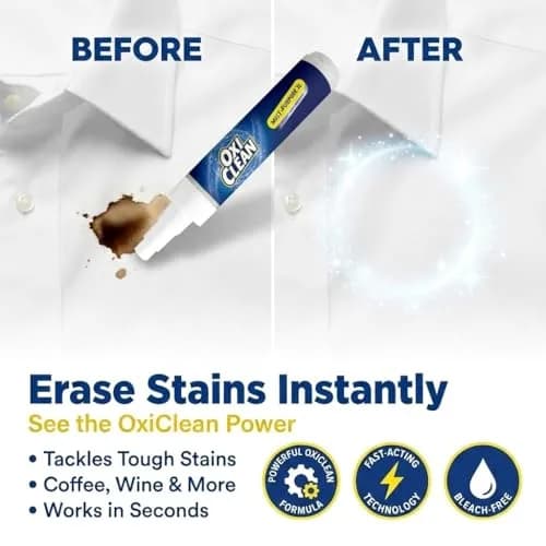 OxiClean On The Go Stain Remover Pen for Clothes | Portable, Bleach-Free, Safe for All Fabrics thumbnail 3