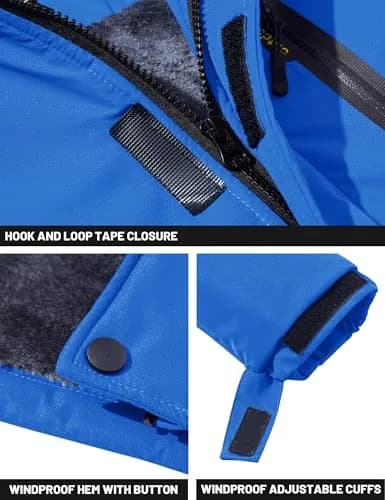 TACVASEN Men's Ski Jacket Winter Waterproof Snow Coat XX-Large | Hooded Fleece Lined with 5 Pockets thumbnail 7