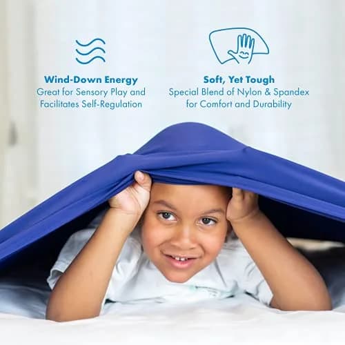 Harkla Compression Sheet for Kids - Queen Size Breathable & Stretchy Sensory Bedsheet for Calming Sleep thumbnail 9