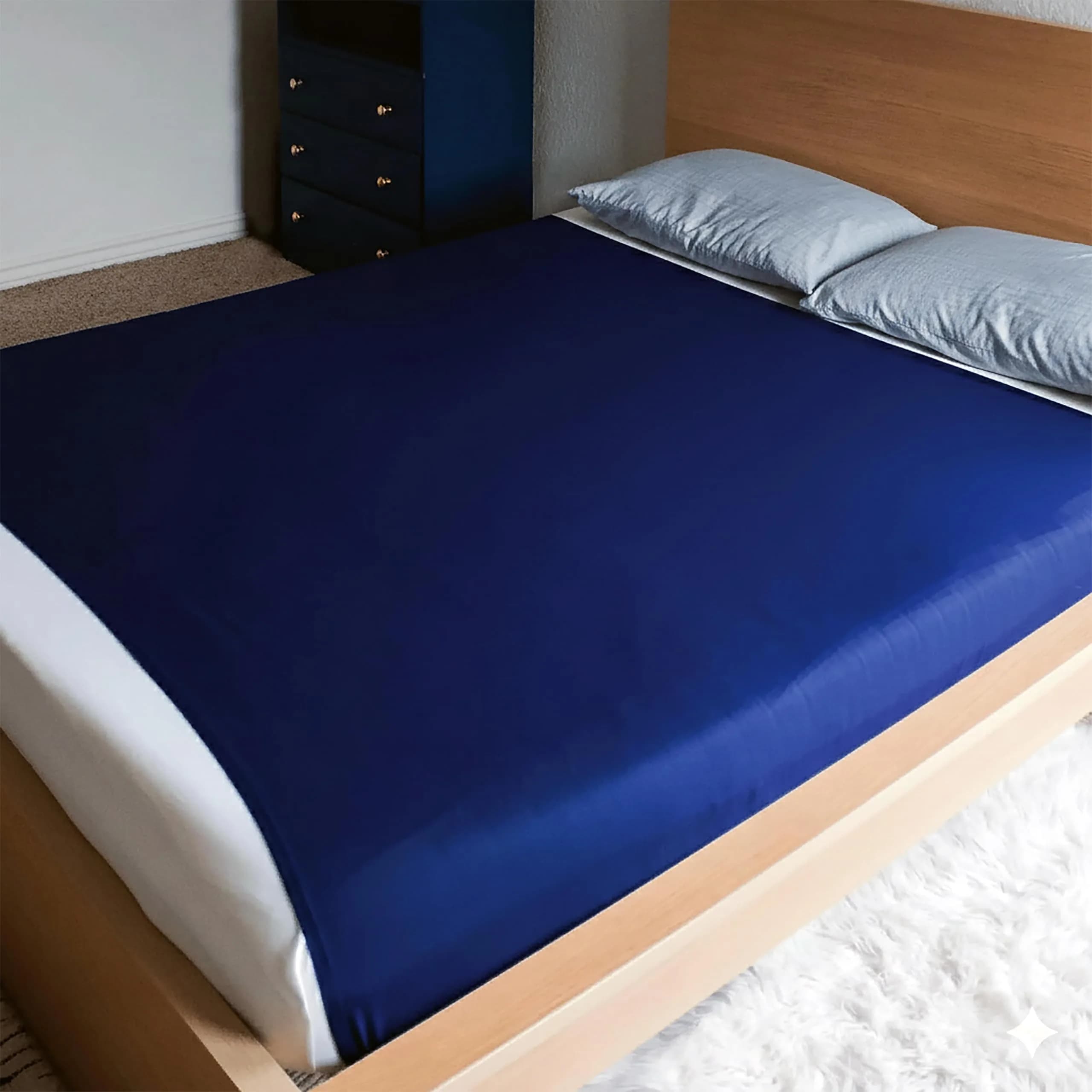 Harkla Compression Sheet for Kids - Full Size | Calming Sensory Bedsheet for Restful Sleep — Navy