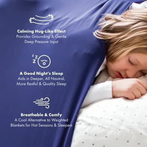 Harkla Compression Sheet for Kids - Full Size | Calming Sensory Bedsheet for Restful Sleep thumbnail 4