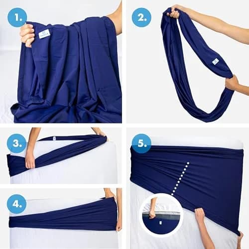 Harkla Compression Sheet for Kids - Full Size | Calming Sensory Bedsheet for Restful Sleep thumbnail 7