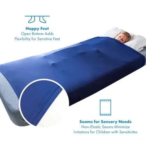 Harkla Compression Sheet for Kids - Full Size | Calming Sensory Bedsheet for Restful Sleep thumbnail 3