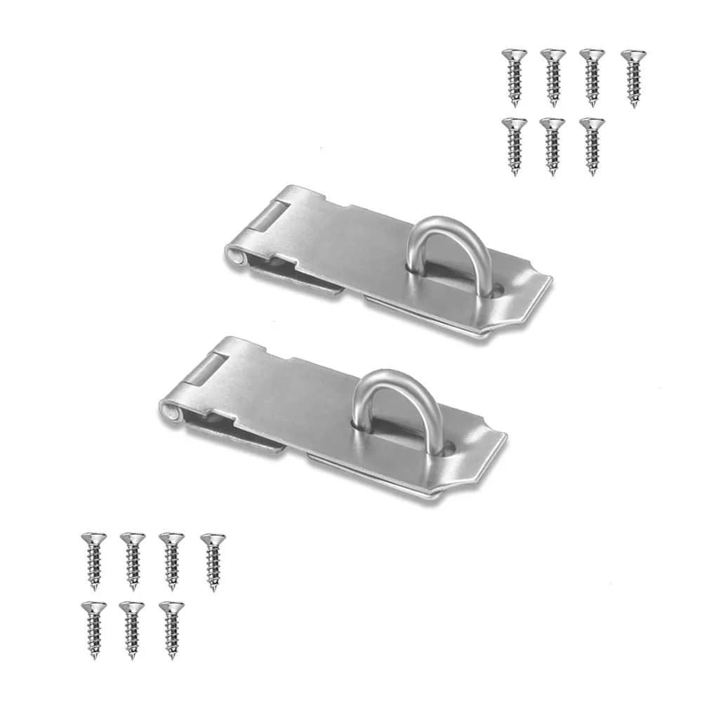 VIDYSUFYR 3 Inch Stainless Steel Padlock Hasp Latch 2-Pack | Heavy Duty Security for Gates & Doors thumbnail 1
