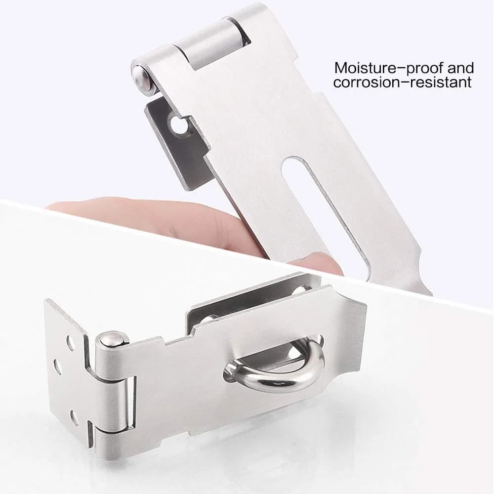 VIDYSUFYR 3 Inch Stainless Steel Padlock Hasp Latch 2-Pack | Heavy Duty Security for Gates & Doors thumbnail 3