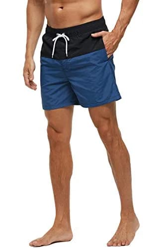SILKWORLD Men's Swim Trunks Quick Dry Bathing Suit, Black, M | Lightweight, Fast Dry, Adjustable Waist thumbnail 3