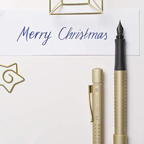 Faber-Castell Grip Edition EF Fountain Pen - Gold | Soft Grip, Extra Fine Nib, Smooth Ink thumbnail 4