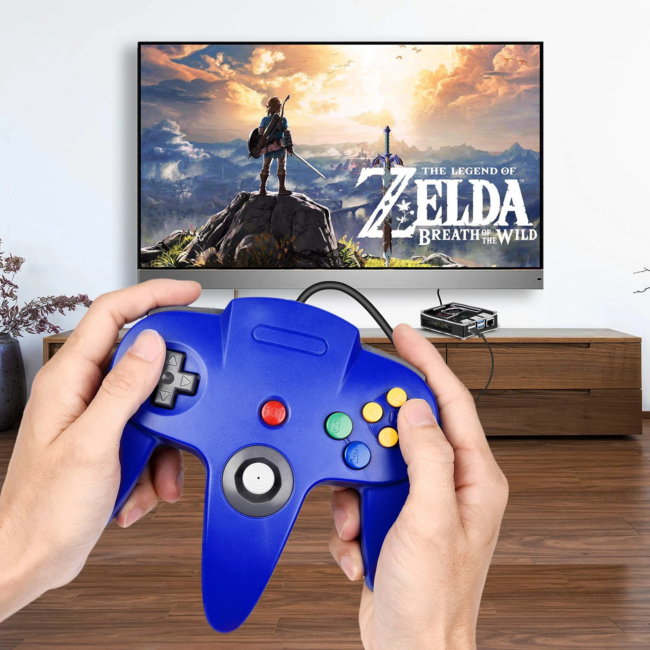 SAFFUN Classic N64 Controller Wired USB PC Gamepad 1.8m (6ft) Cable | Plug and Play for Windows PC macOS Linux Raspberry Pi - view 6