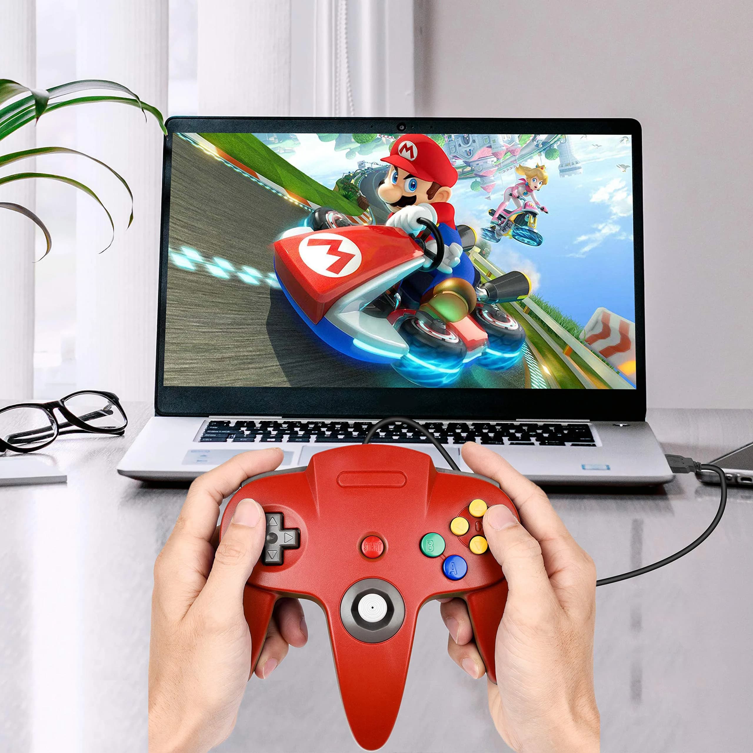 SAFFUN Classic N64 Controller Wired USB PC Gamepad 1.8m (6ft) Cable | Plug and Play for Windows PC macOS Linux Raspberry Pi - view 9
