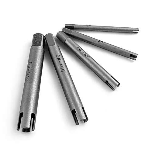 QWORK Tap Extractor Set 5 Pcs | 3.5 oz (99.2 g) Steel Broken Screw Remover thumbnail 1