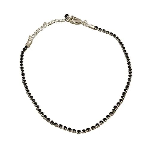 VAMA Adjustable Black Nylon Cord Nazar Battu Suraksha Anklet for Women & Girls | Evil Eye Protector thumbnail 9