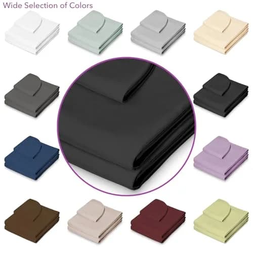Saloniture 3-Piece Microfiber Massage Table Sheet Set - Premium Facial Bed Cover - Includes Flat and Fitted Sheets with Face Cradle Cover - Black | Ultra-Light Microfiber Comfort thumbnail 5