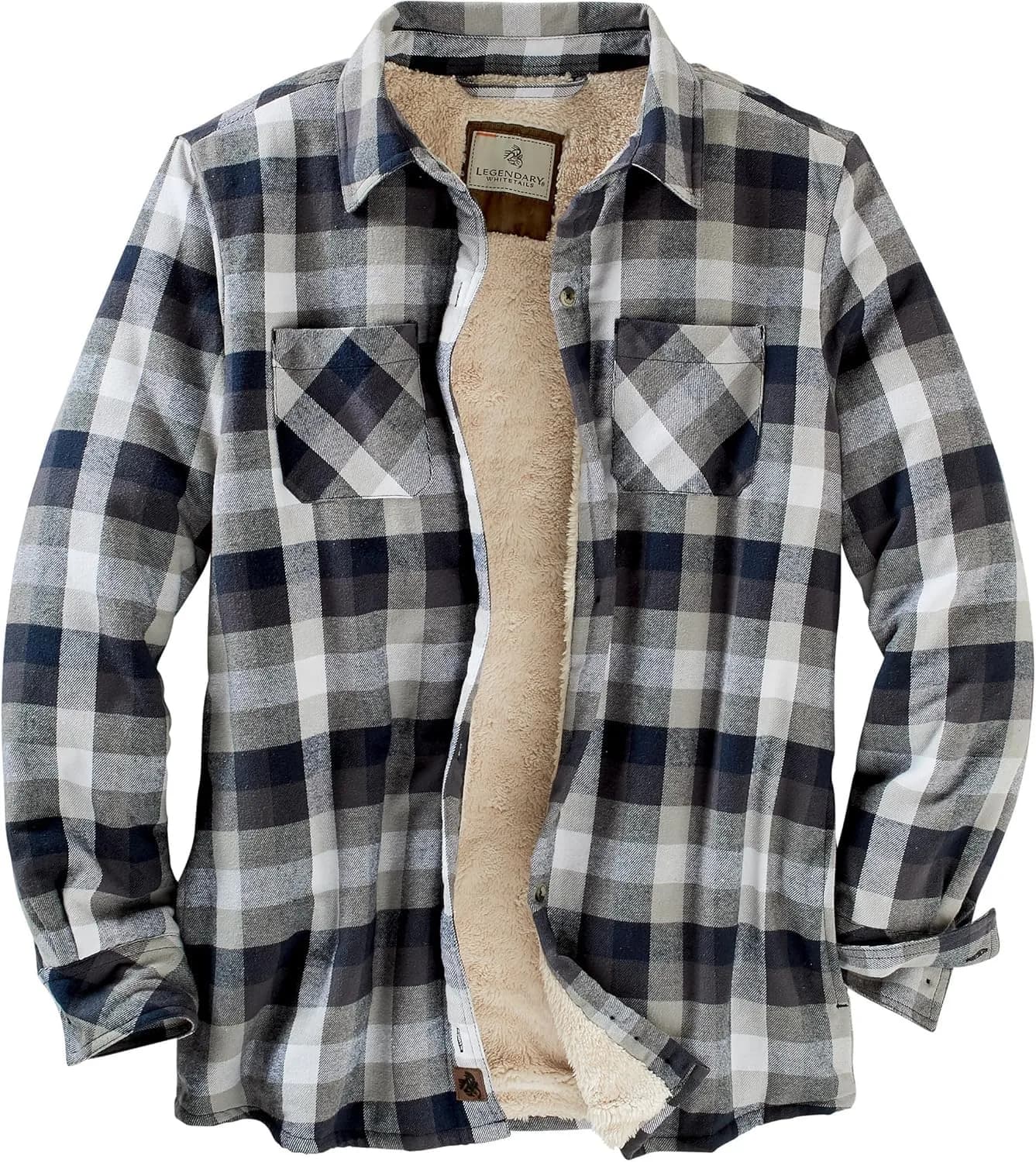 Legendary Whitetails Womens Flannel Shacket XS | Sherpa Lined Plaid Fleece Jacket