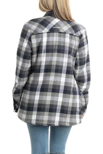 Legendary Whitetails Womens Flannel Shacket XS | Sherpa Lined Plaid Fleece Jacket thumbnail 6