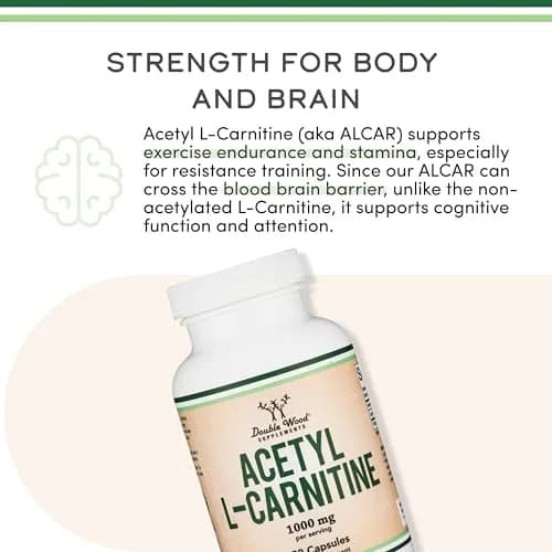 Double Wood Supplements Acetyl L-Carnitine 1,000mg | Memory + Energy Support, 150 Capsules thumbnail 2