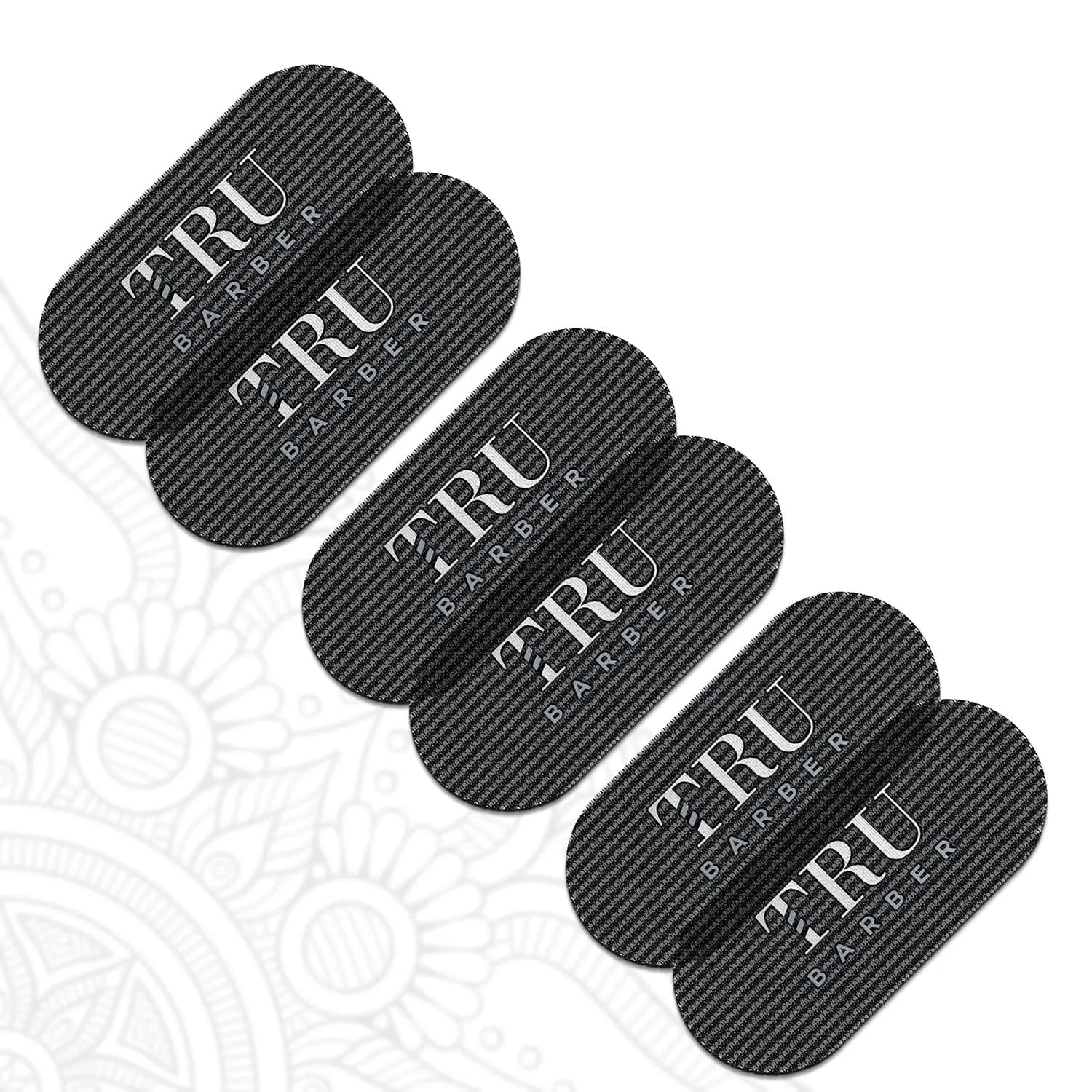 TRU BARBER Hair Grippers 6 Piece Hair Clips for Men and Women | Non-Slip Styling & Hairdressing — Black