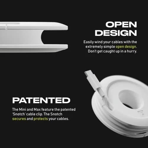 Fuse Side Winder Mini & Max Cord Organizer | Travel & Tech Organizer for Earbuds & Cables (White, Mini) thumbnail 5