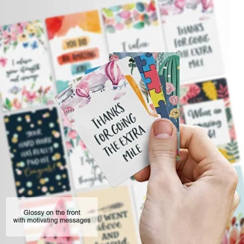 Dessie Motivational Cards - 63 Unique Inspirational Cards | Business Card Sized Encouragement Cards for Employees, Kindness, Appreciation, Lunch Box Notes thumbnail 5