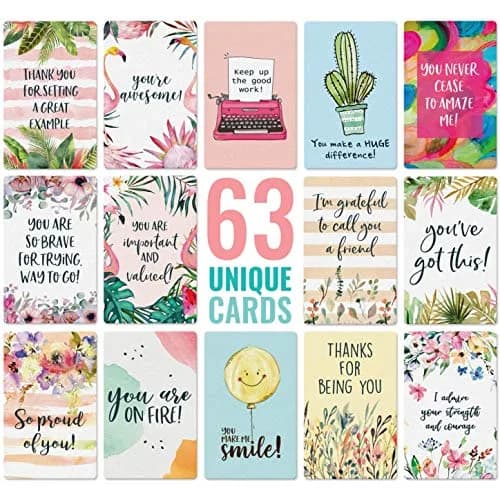 Dessie Motivational Cards - 63 Unique Inspirational Cards | Business Card Sized Encouragement Cards for Employees, Kindness, Appreciation, Lunch Box Notes thumbnail 8