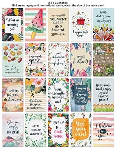 Dessie Motivational Cards - 63 Unique Inspirational Cards | Business Card Sized Encouragement Cards for Employees, Kindness, Appreciation, Lunch Box Notes thumbnail 3