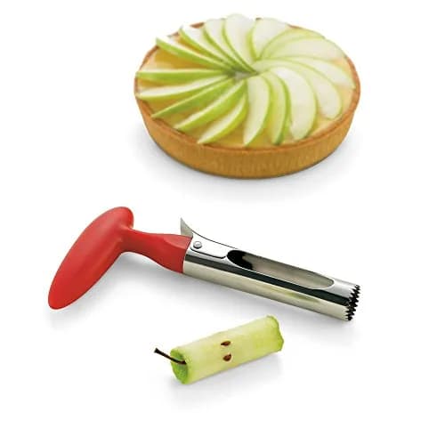 AKIRO Apple Corer, Stainless Steel Kitchen Tool 18cm | Easy Twist Fruit Seed Remover thumbnail 2
