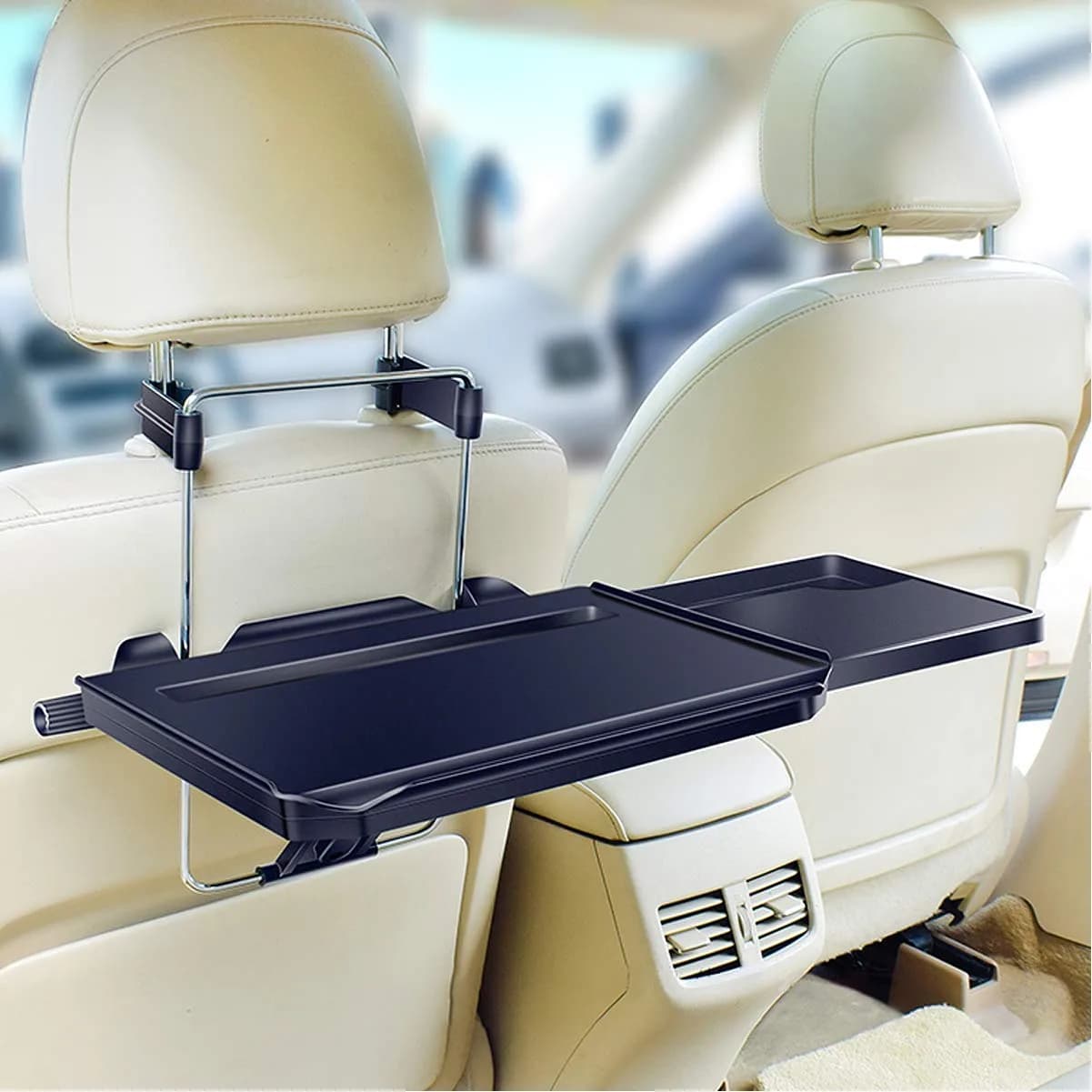 Xergur 2-in-1 Car Steering Wheel Tray & Back Seat Headrest Tray | Portable Workstation & Eating Desk - view 2