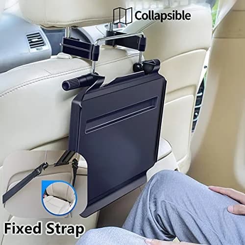 Xergur 2-in-1 Car Steering Wheel Tray & Back Seat Headrest Tray | Portable Workstation & Eating Desk thumbnail 3