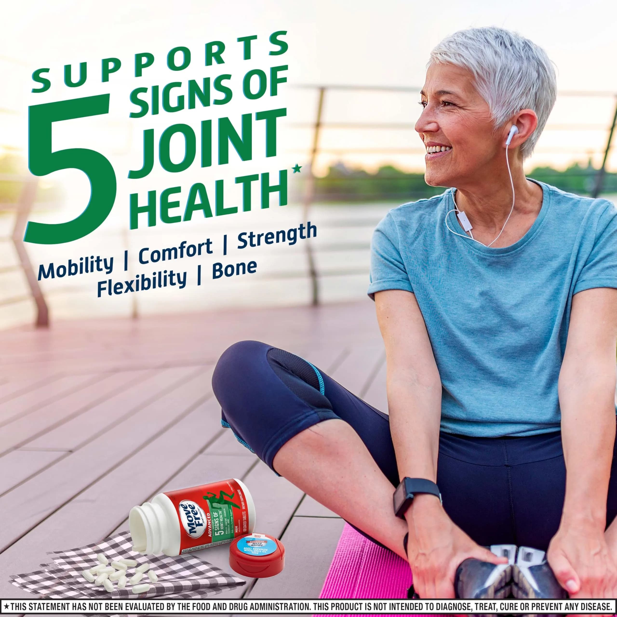 Move Free Advanced Joint Support Glucosamine Chondroitin MSM Tablets 360 Count (120 Count x 3) | Supports 5 Signs of Joint Health - view 4