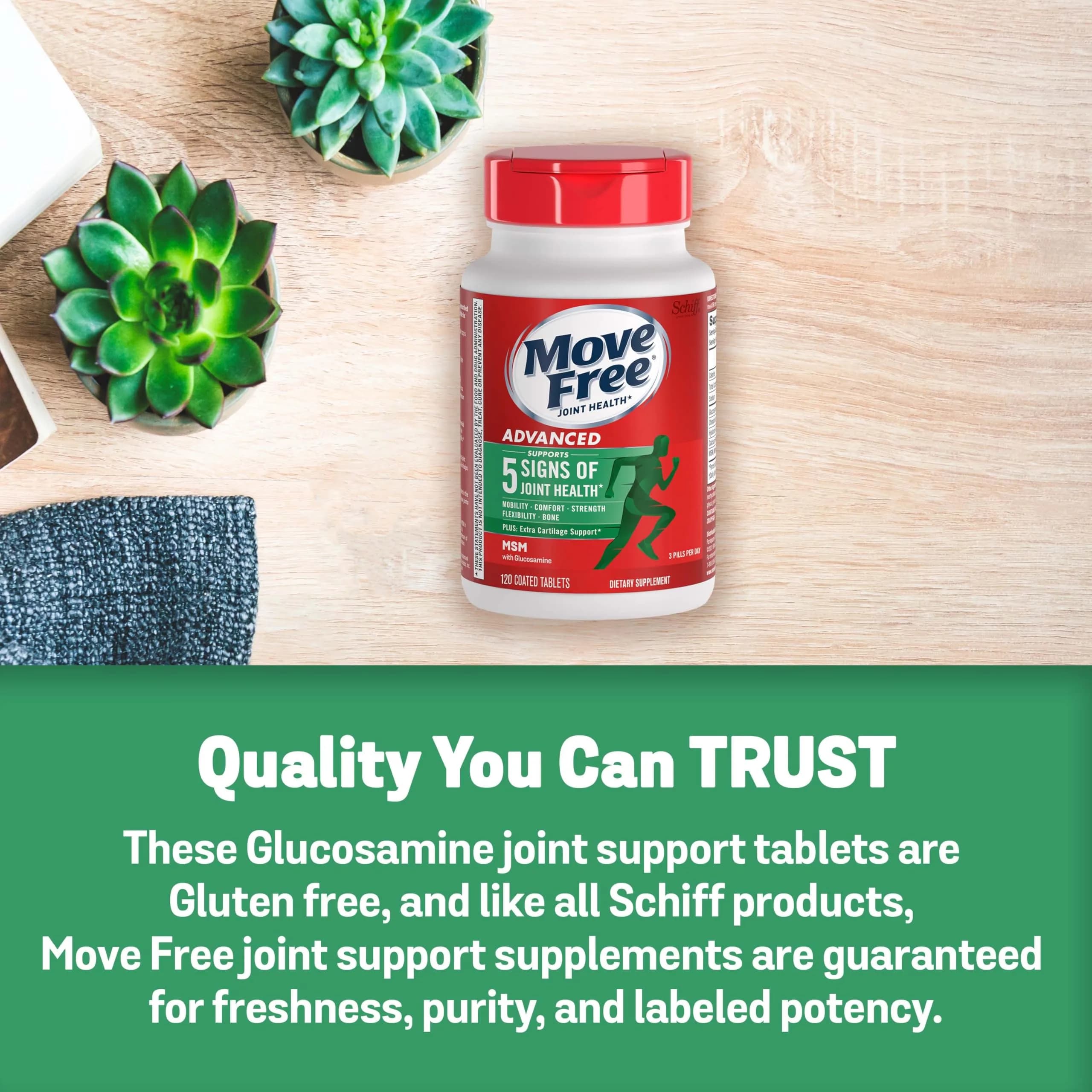 Move Free Advanced Joint Support Glucosamine Chondroitin MSM Tablets 360 Count (120 Count x 3) | Supports 5 Signs of Joint Health - view 5