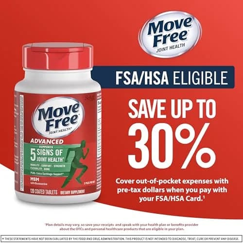Move Free Advanced Joint Support Glucosamine Chondroitin MSM Tablets 360 Count (120 Count x 3) | Supports 5 Signs of Joint Health thumbnail 6