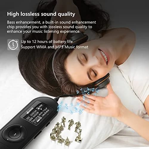 idoooz U2 MP3 Player 8GB (0.27 Fl Oz) | Lossless Sound Quality for Running & Sports thumbnail 5