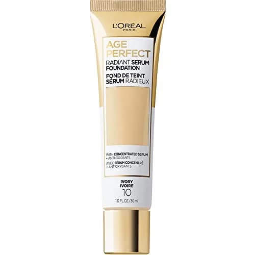 L'Oreal Paris Age Perfect Radiant Serum Foundation SPF 50 Ivory | Hydrating, Sensitive Skin, Broad Spectrum Sun Protection thumbnail 1