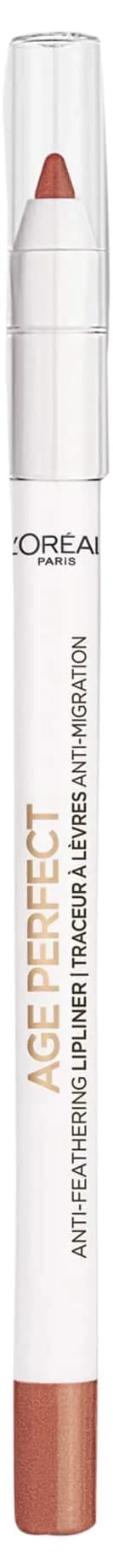 L'Oreal Paris Age Perfect Anti-Feathering Lip Liner Bright Mocha | Precision, Sensitive, Mature Skin — Bright Mocha