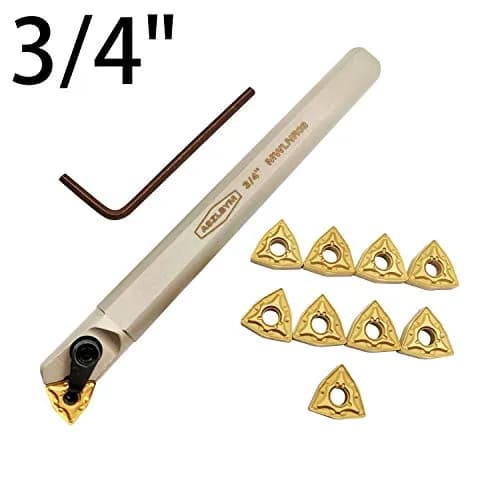 ASZLBYM 3/4" Lathe Internal Boring Bar Turning Tool Holder S20R-MWLNR08 with Indexable Carbide Turning Insert WNMG432 | High-Precision CNC Boring Tool (70-120 chars) thumbnail 2