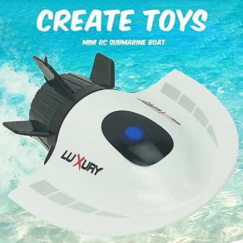 GoolRC Mini RC Submarine Boat White | Waterproof Diving Toy for Kids & Adults thumbnail 2