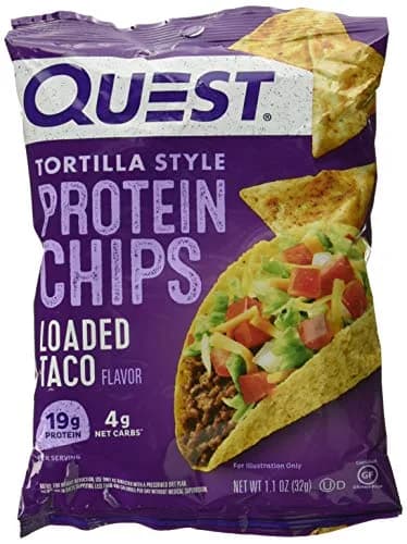 Quest Loaded Taco Tortilla Style Protein Chips 32g (1.1 oz) | 19g Protein Per Serving thumbnail 1