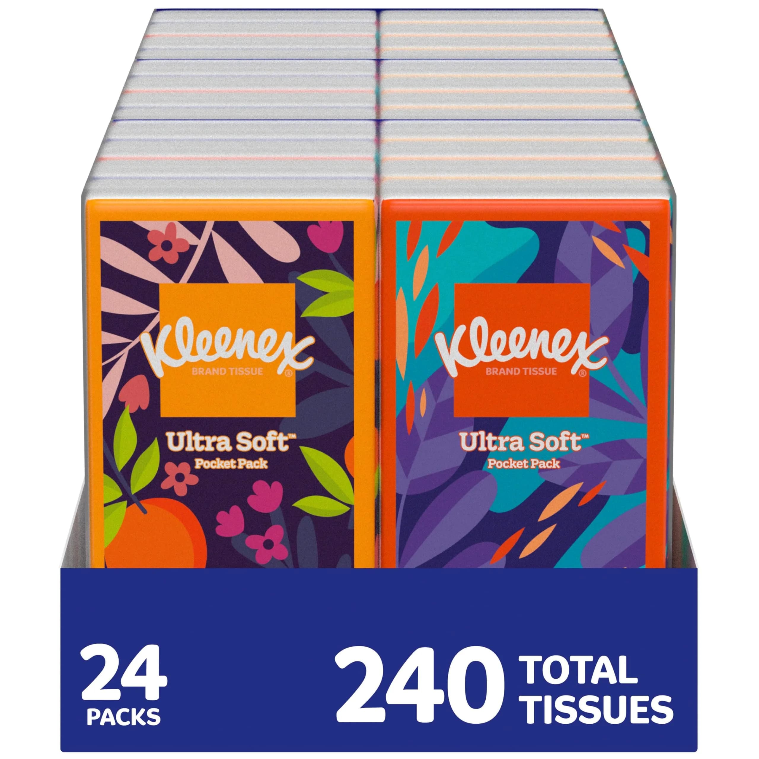 Kleenex On-The-Go Facial Tissues, 72 Travel Packs, 10 Tissues per Pack | 3-Ply, Unscented, Travel Size — White