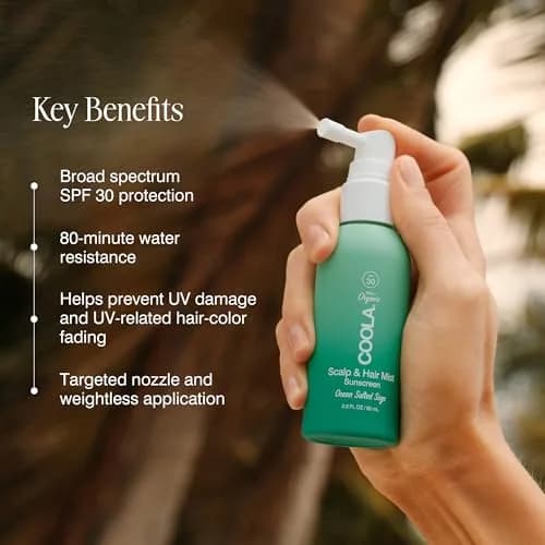 COOLA Scalp and Hair Sunscreen Spray SPF 30 Mist 59ml (2 fl oz) | Broad Spectrum Protection thumbnail 4