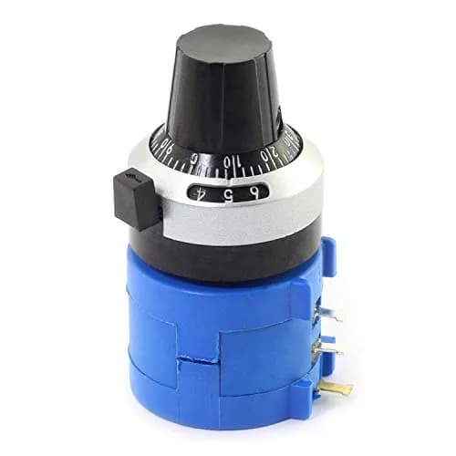 RLECS 3590S-2-502L 5K Ohm Potentiometer 10-Turn Wirewound with Rotary Dial Knob | Precision Adjustable Resistor thumbnail 4