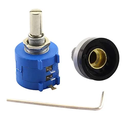 RLECS 3590S-2-502L 5K Ohm Potentiometer 10-Turn Wirewound with Rotary Dial Knob | Precision Adjustable Resistor thumbnail 3