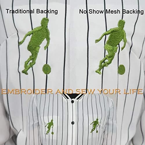 New brothread No Show Mesh Embroidery Stabilizer 12" x 50 Yd Roll | Cut-Away Backing for Stretchy Knits & Light Fabrics thumbnail 4