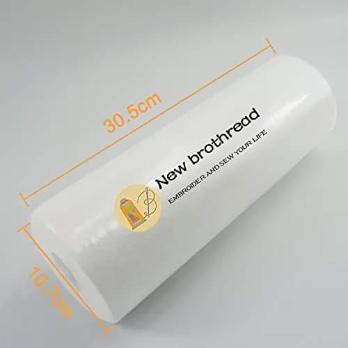 New brothread No Show Mesh Embroidery Stabilizer 12" x 50 Yd Roll | Cut-Away Backing for Stretchy Knits & Light Fabrics thumbnail 2