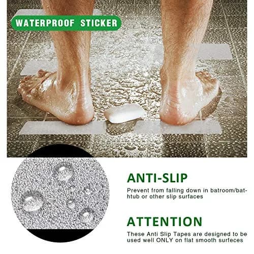 SlipStopper Non Slip Bathtub Strips 18 PCS Larger Adhesive Anti Slip Shower Stickers 20.3 cm x 4.1 cm (8 x 1.6 Inch) | Premium Scraper Included thumbnail 3