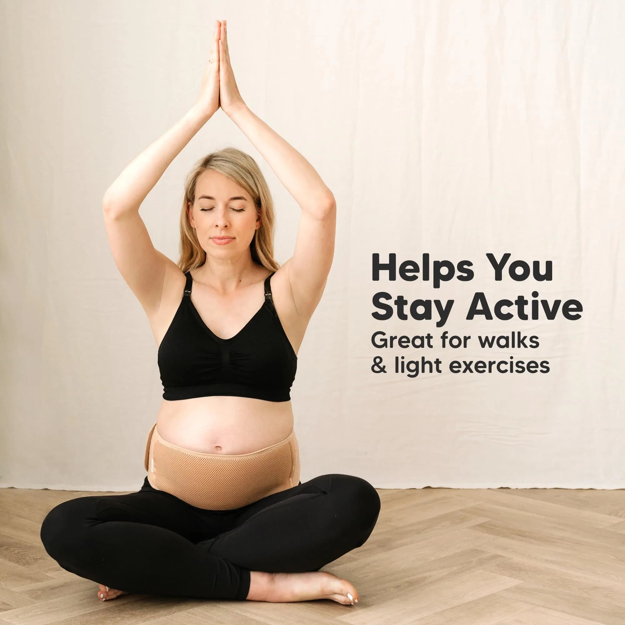 KeaBabies Maternity Belly Band Classic Ivory XL | 360° Ergonomic Support for Pregnancy - view 7
