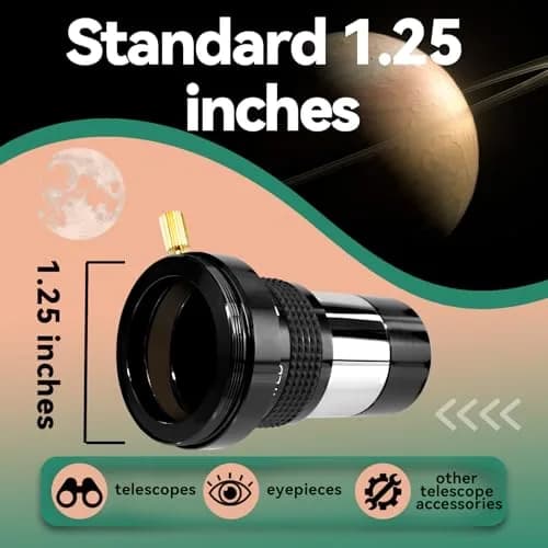 SVBONY SV137 2x Barlow Lens 1.25 inch (31.75mm) | Doubles Magnification for Telescopes thumbnail 4