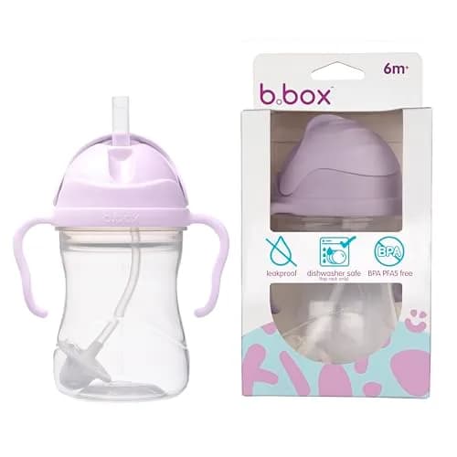 b.box Sippy Cup with Weighted Straw, Toddler Straw Cup, Spill Proof, 237ml (8oz) | Innovative Weighted Straw for All Angles thumbnail 1